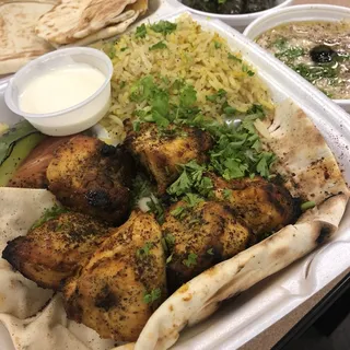 4. Chicken Kabob Platter