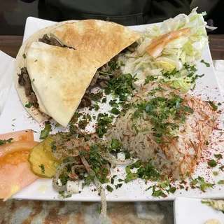 8. Beef Shawarma Platter