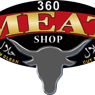 the logo for the halal 360 meat shop