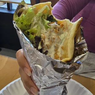 Chicken gyro wrap