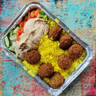 Falafel over rice