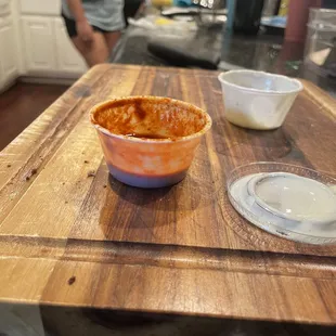 Empty red sauce