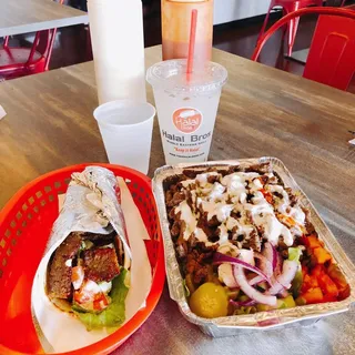Gyro and Falafel Wrap