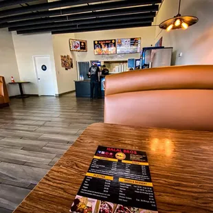 the inside of a restaurant