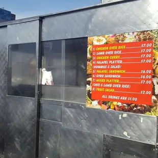 Food Truck in gas station parking lot.