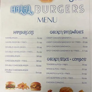 Front of the menu 10/27/22