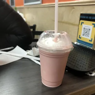 strawberry milkshake was very very tasty and light
