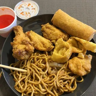 a plate of fried food