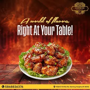 chicken wings and fried chicken