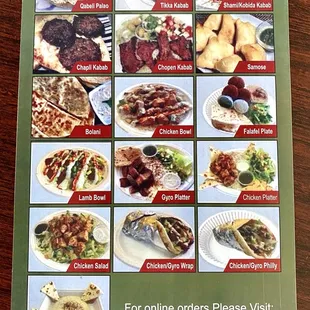 Mehrani Persian Food Menu