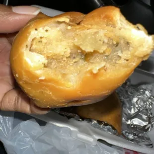 Inside samosa (potato/veg) DELICIOUS &amp; FRESH