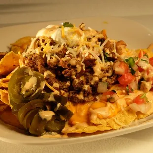 Loaded Nachos with ground beef