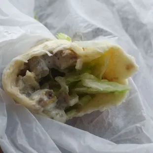 Inside of Desi wrap