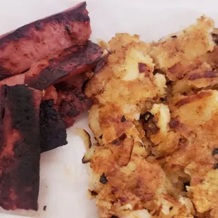 10'1'19 Beef Sausage and Well Done Breakfast Potatoes