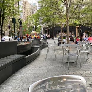 Outside area near the food truck!