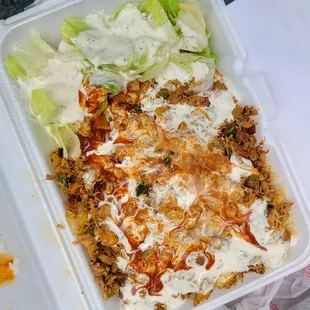 Chicken Over Rice.. yum!!