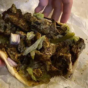 Chicken shawarma wrap