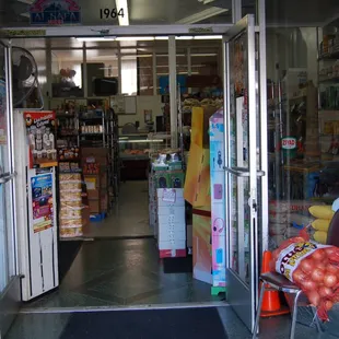 the entrance to the store
