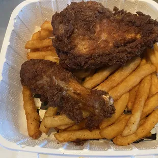 2-Piece Chicken (Leg &amp; "Thigh") with Fries