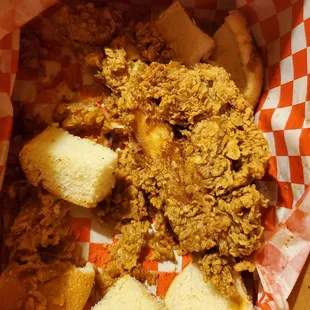 Chicken strip?  Subbed as a piece to our 9 pc (supposed to be 10) meal