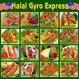 a variety of foods