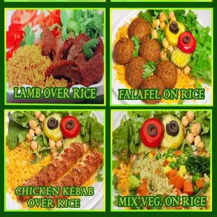 a variety of different foods