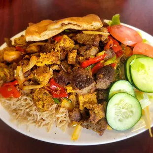 Chicken and Lamb Mix over Rice