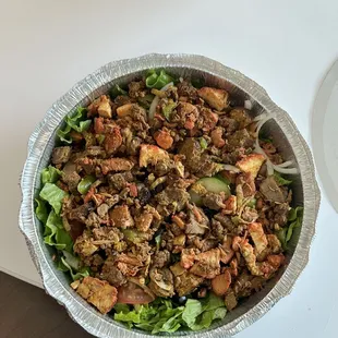 chicken and lamb over rice