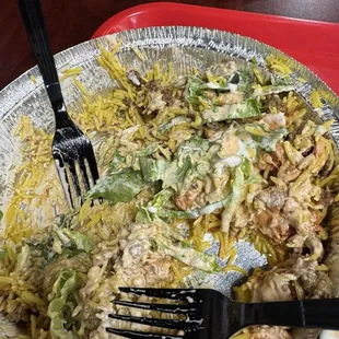 Rice Chicken &amp; Lamb over Salad ofc love this place every thing is fire love this place