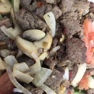 Lamb gyro and salad