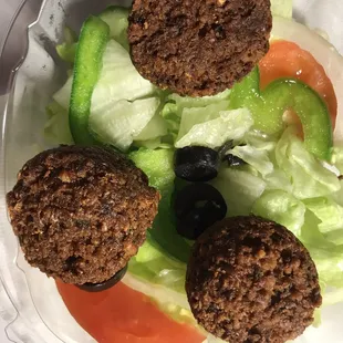 Falafel and salad