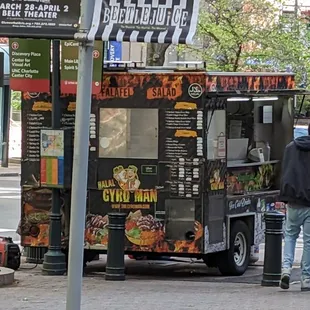 a food truck on a city street