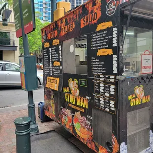 a food truck on a city street