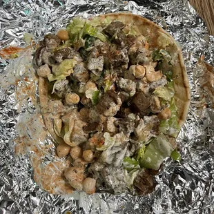Lamb gyro with everything on it!