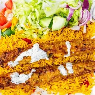 Kabab over Rice