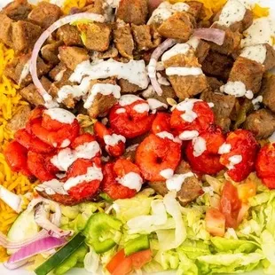 Lamb Shrimp over Rice