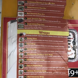 Other side of the menu