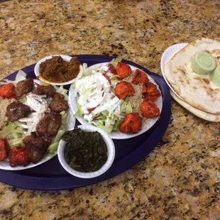 a plate of food on a table