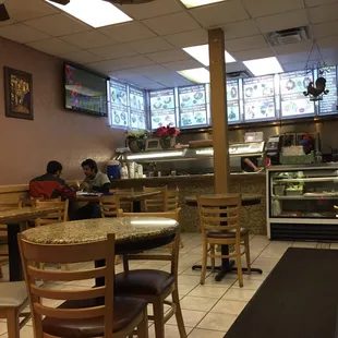 The entire dining area