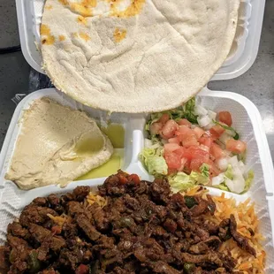 Beef Shawarma plate