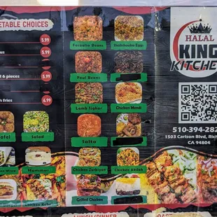 menu, pizza