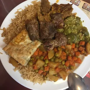 a plate of food on a table