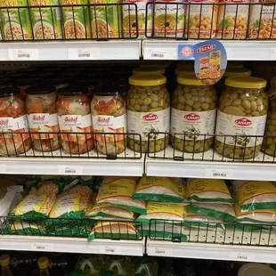 more pickles and dried beans