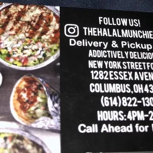 the menu