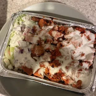 a container of halal munchies