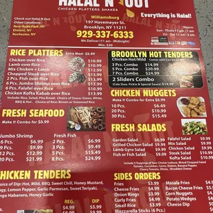 pizza, menu
