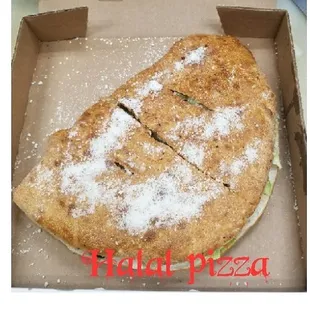 a half eaten pizza in a box