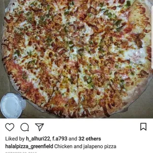You have to love the chicken pizza