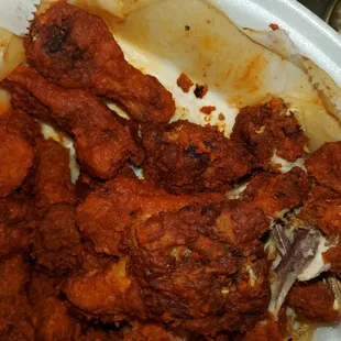 a plate of fried chicken