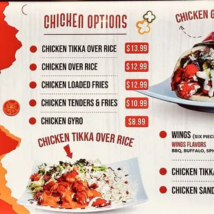 Chicken Menu
